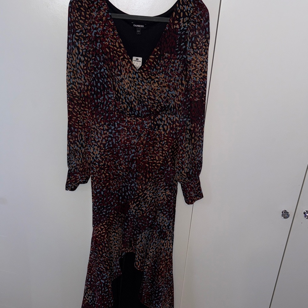 Express Women's Long Sleeve Multicolor Dress